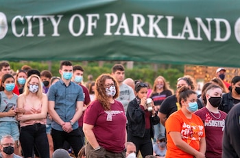 Vista de un homenaje en