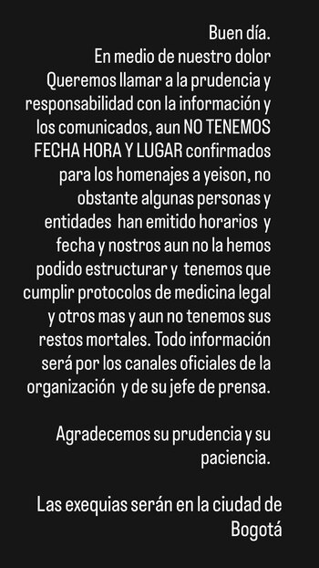 Lina Jiménez negó la información