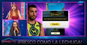 Said Palao y Alejandra Baigorria viajan juntos y reavivan rumores de reconciliación. Captura: Magaly Tv La Firme