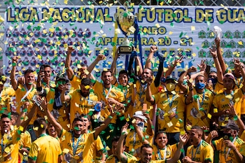 En la imagen los jugadores del Deportivo Guastatoya. EFE/ Esteban Biba /Archivo