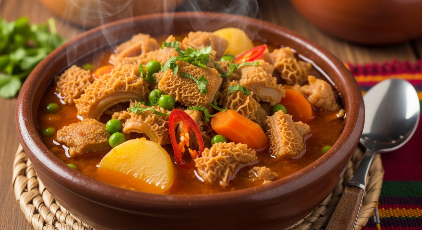 La cazuela de mondongo, receta argentina tradicional, ofrece un guiso espeso con mondongo tierno y verduras para los días fríos (Imagen Ilustrativa Infobae)