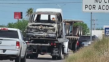 La camioneta sufrió severos daños