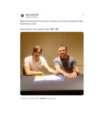 Boca Junior anunció la contratación