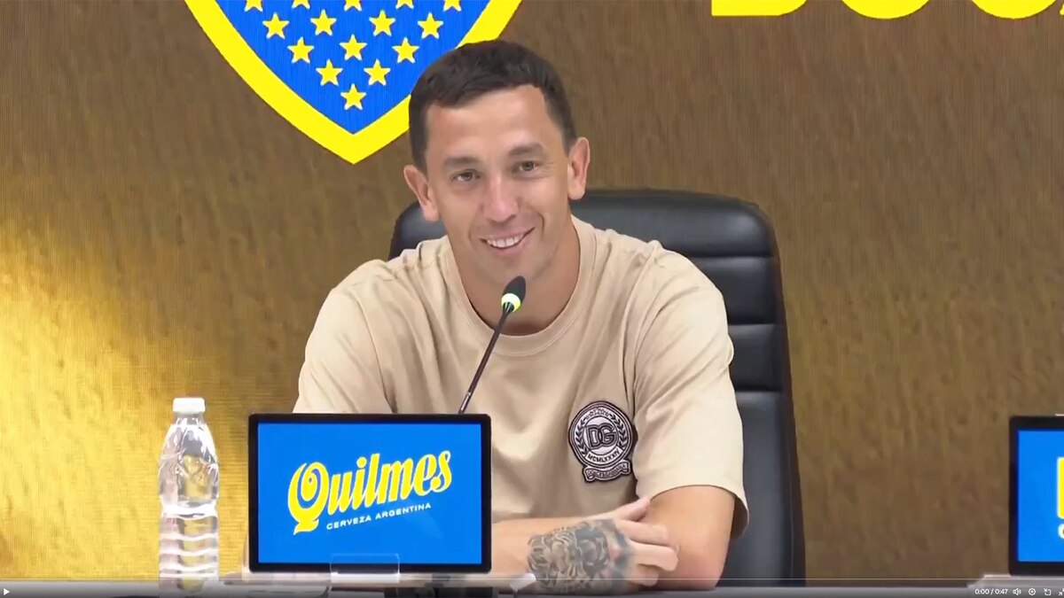 El simpático momento que protagonizó Agustín Marchesín durante su presentación en Boca cuando usó una frase vinculada a River