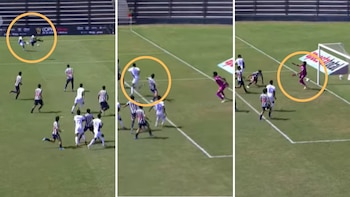 El gol de Guillermo Larios contó con la complicidad del arquero Ángel de la Cruz.