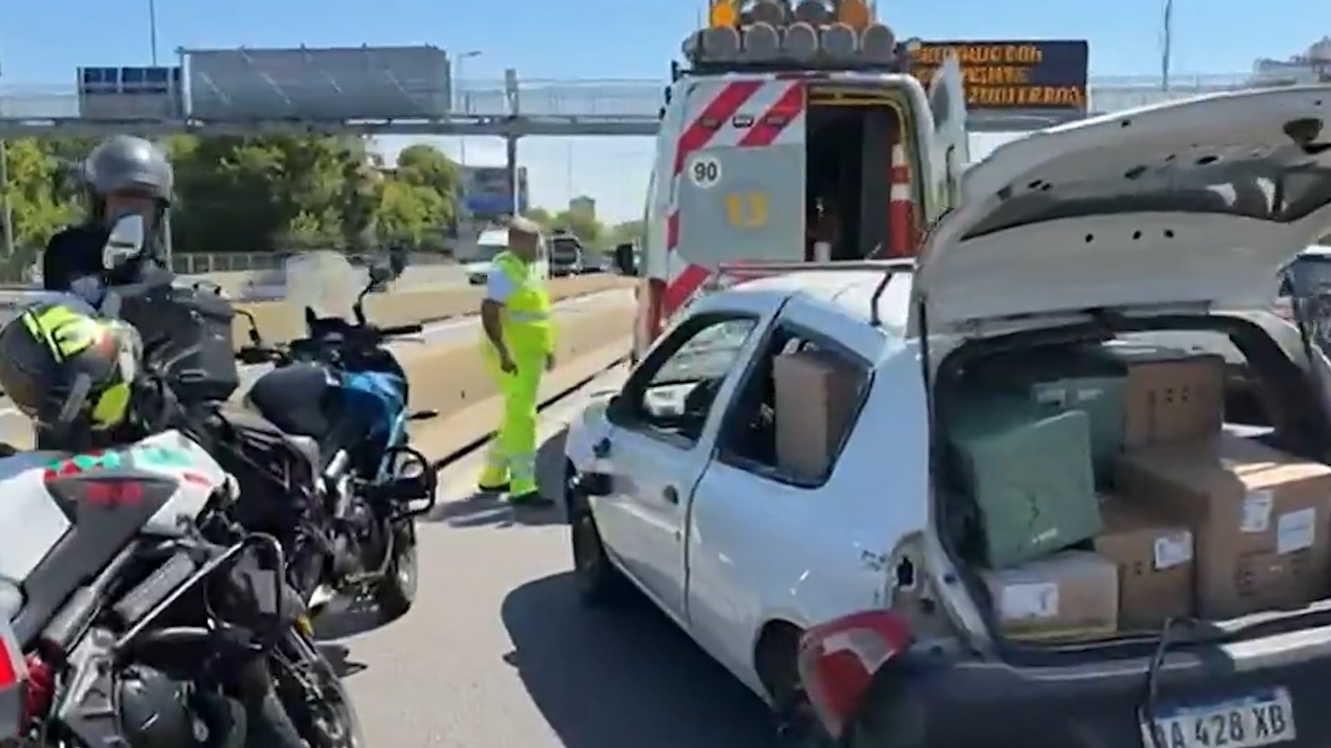 El SAME no intervino en el incidente del Renault Clio, ya que no se registraron personas lesionadas ni otros vehículos involucrados en el accidente