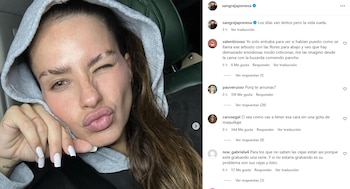 La China Suárez subió una publicación con sus cejas cortadas en Instagram (Instagram)