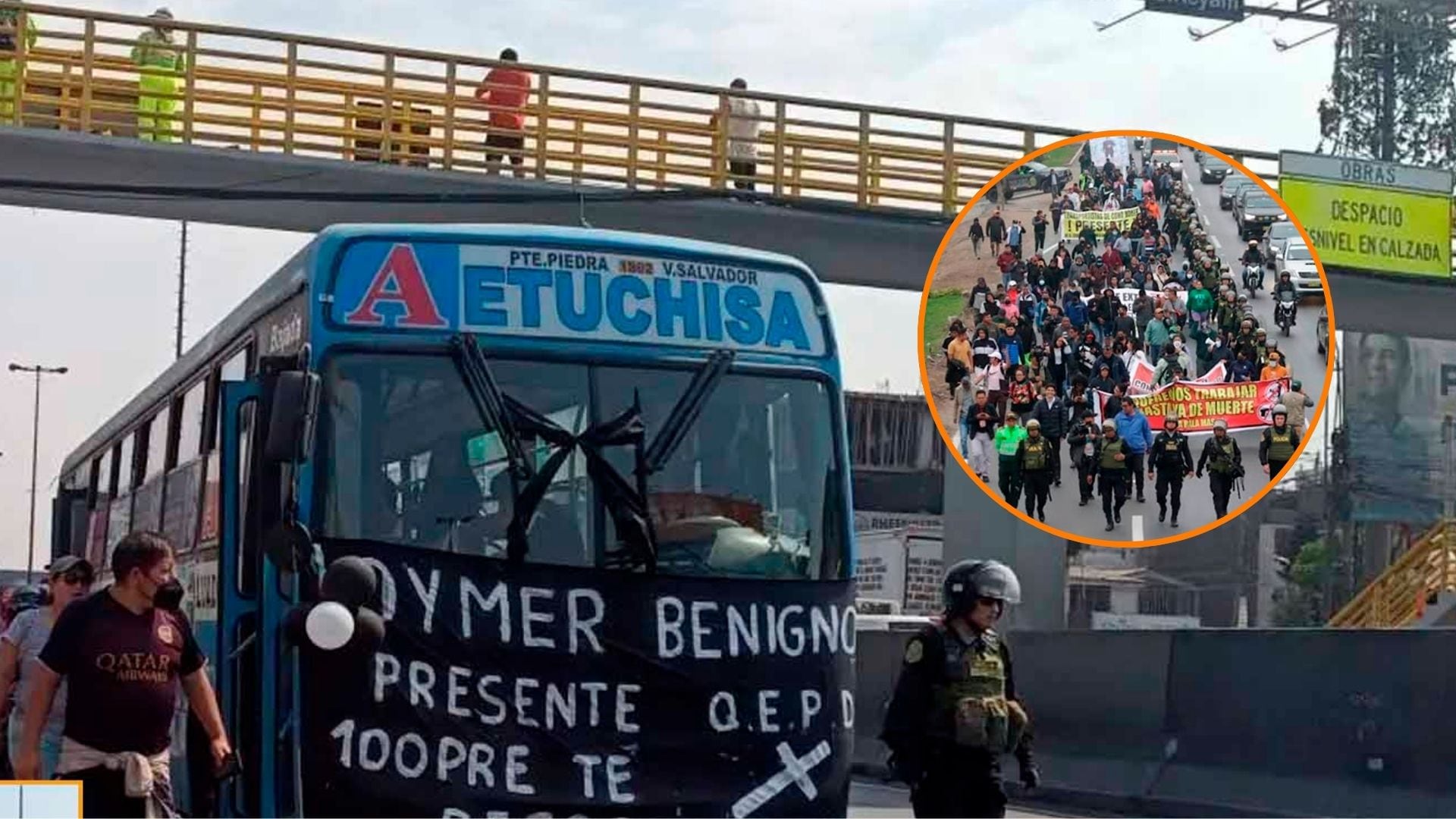 Los transportistas de Lima y Callao quedaron fuera del decreto supremo que otorga un subsidio de S/ 4 a trabajadores del sector por la compra de combustible. | Fotocomposición: Infobae Perú