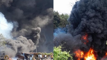 Negocios resultan dañados por incendio de pipa tras accidente en Guatemala