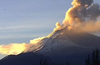 El volcán popocatépetl inició la