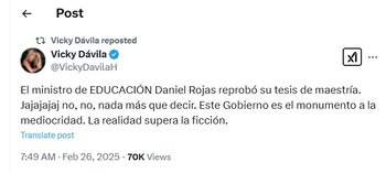 Vicky Dávila se burló del