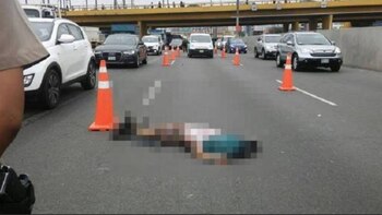 Delincuente fue arrollado por vehículo