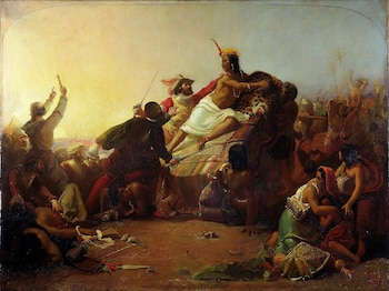 "Pizarro capturando al inca del Perú", del británico John Everett Millais