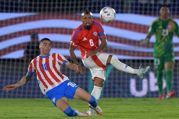 Arturo Vidal en acción durante
