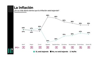 Actualmente el 55% manifiesta que