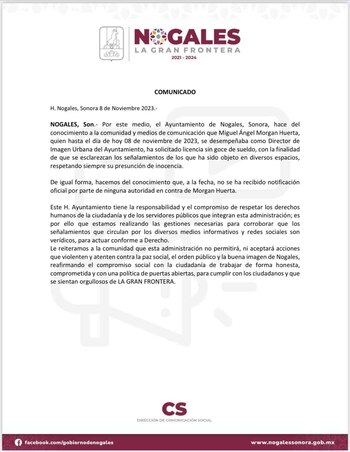 Comunicado de las autoridades
(Foto: