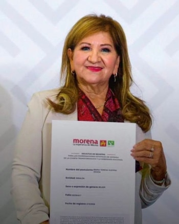 Morena Sinaloa Registradora María Teresa Guerra Ochoa Coordenadora da Quarta Emenda