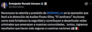 La Secretaría de Marina detiene a presunto líder del CJNG en operativo coordinado. (X - @USAmbMex)