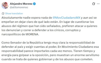 Publicación de Alito Moreno.