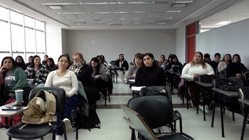 Un aula de primer año de la carrera de Enfermería