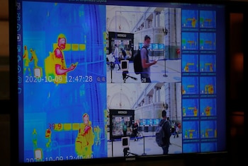 Una cámara termal capta la