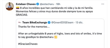 Despedida de Esteban Chaves del