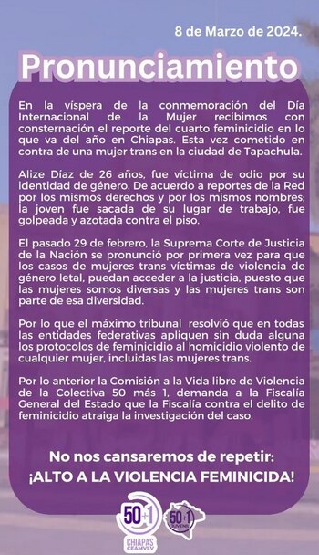 Pronunciamiento Alize foto: X