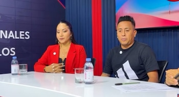 Christian Cueva consigue rectificación de Macarena Gastaldo tras polémicas declaraciones en televisión. Captura: Antena TV.