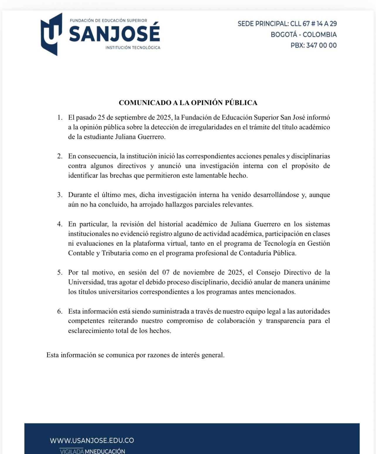 - crédito Fundación Universitaria San José