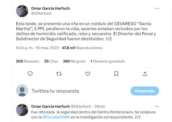 Derivado de los golpes, las