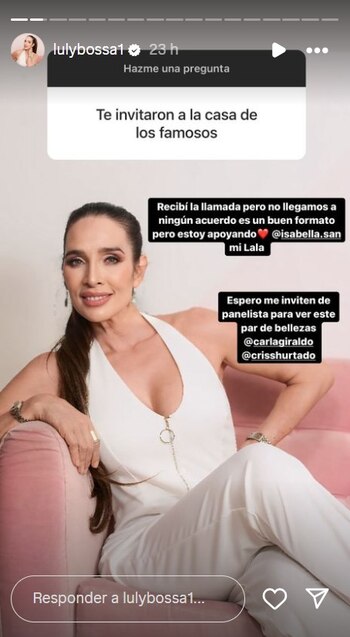 Luly Bossa respondió a sus