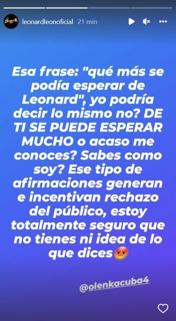 Leonard León explota contra programas