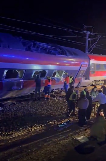 Imágenes del accidente ferroviario en