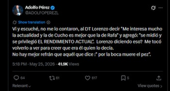 El comentarista y director del programa equipo F de ESPN habló sobre la convocatoria-crédito @ADOLFOPEREZL/X