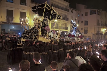 La procesión del Encuentro Doloroso en 2019 en Sagunto, Valencia (Semana Santa Sagunto)