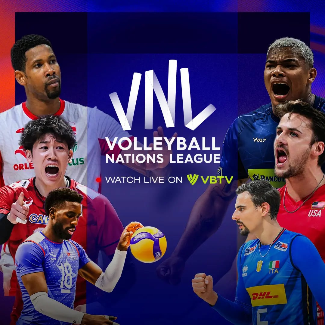 VBTV, la plataforma oficial de Volleyball World, transmite todos los partidos de la VNL Masculina 2026. Crédito: VNL