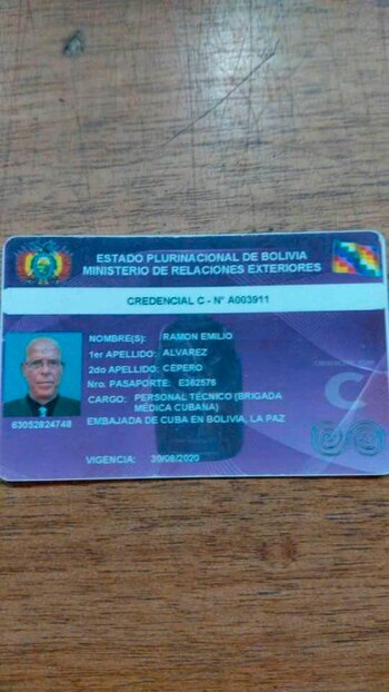 La cédula de Ramón Álvarez