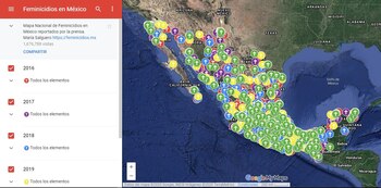 Mapa de Feminicidios en México