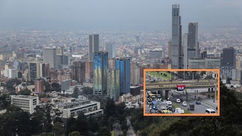 La bandera del ELN fue colgada en la intersección de la avenida Ciudad de Cali con la avenida Guayacanes, en el sur occidente de Bogotá - crédito Colprensa/Redes sociales