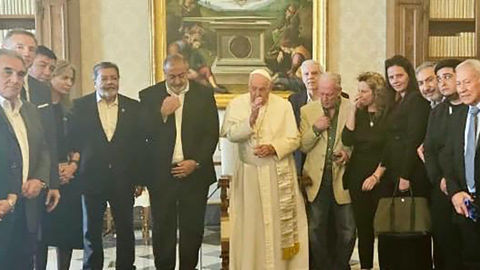 El papa Francisco y la CGT, en el encuentro que tuvieron en 2024