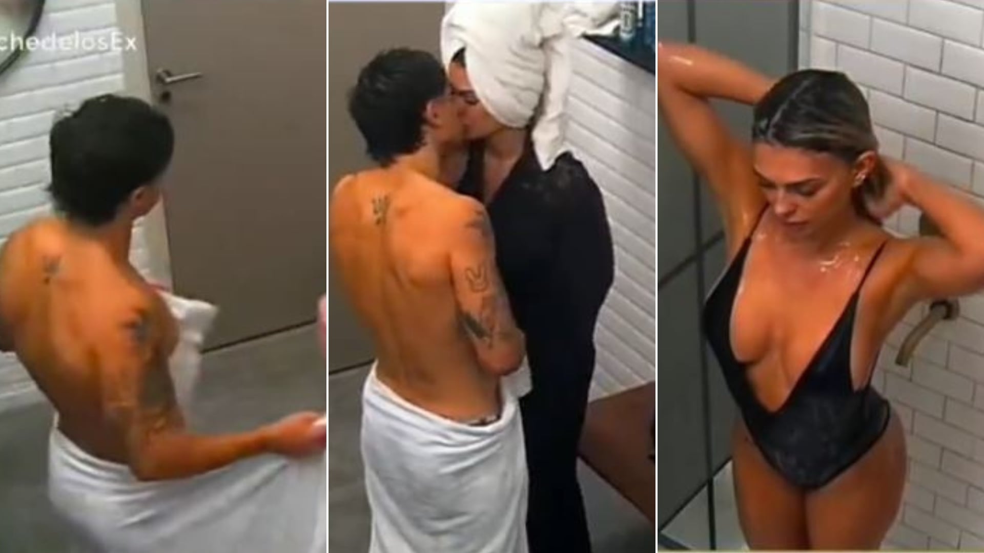 El video del momento íntimo entre Franco Zunino y Nenu López en el baño