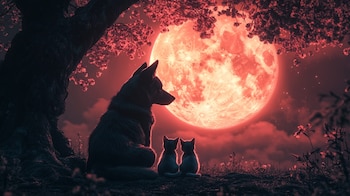 ciclo lunar mascotas, luna rosa, sensibilidad animal, noche energética, emociones alteradas - (Imagen Ilustrativa Infobae)