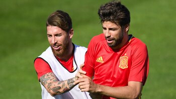 Sergio Ramos con Gerard PIque