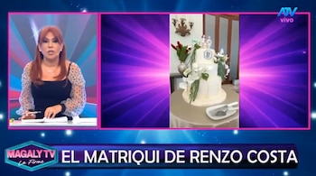 Renzo Costa ya no está soltero: se casó con Thalía Alva y Magaly revela cuándo será la boda religiosa. Captura: Magaly TV La Firme.