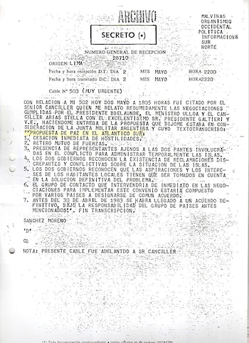 El documento secreto con la