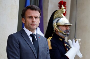 El presidente francés, Emmanuel Macron,