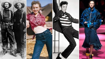 Elvis Presley y James Dean popularizaron los jeans en los años cincuenta