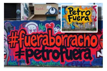 Graffiti en contra de Petro