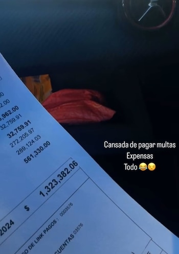 El comprobante de las multas