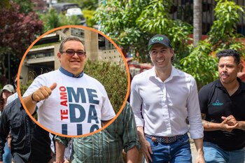 Daniel Salazar (círculo), denunciante de